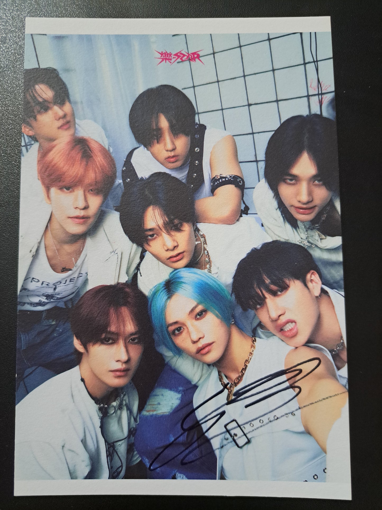 Stray Kids Rock Star Signed Postcard