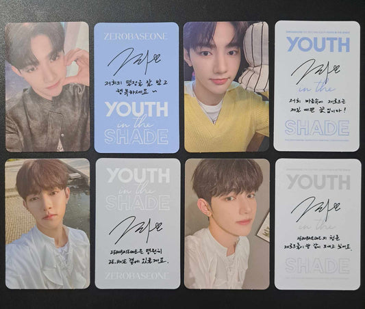 Zerobaseone Zhang Hao Youth in the Shade Album Photocards