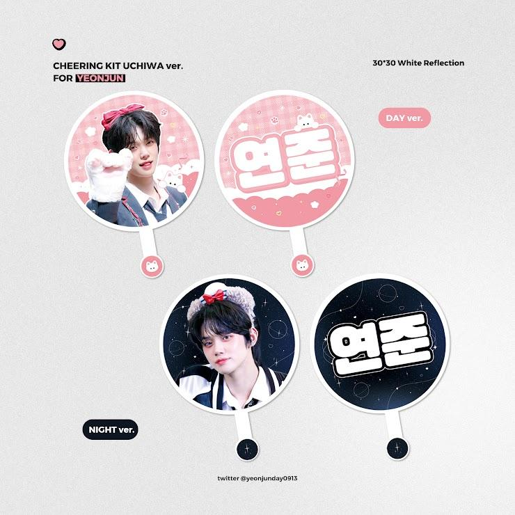 TXT Yeonjun Pink Uchiwa