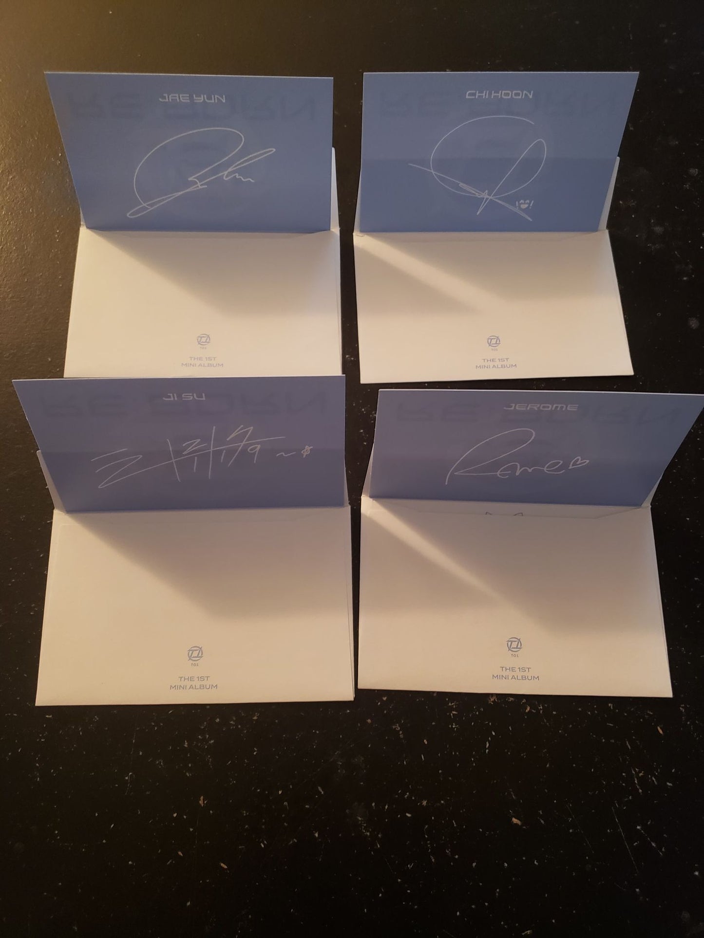 TO1 Re:Born Album White Message Photocards