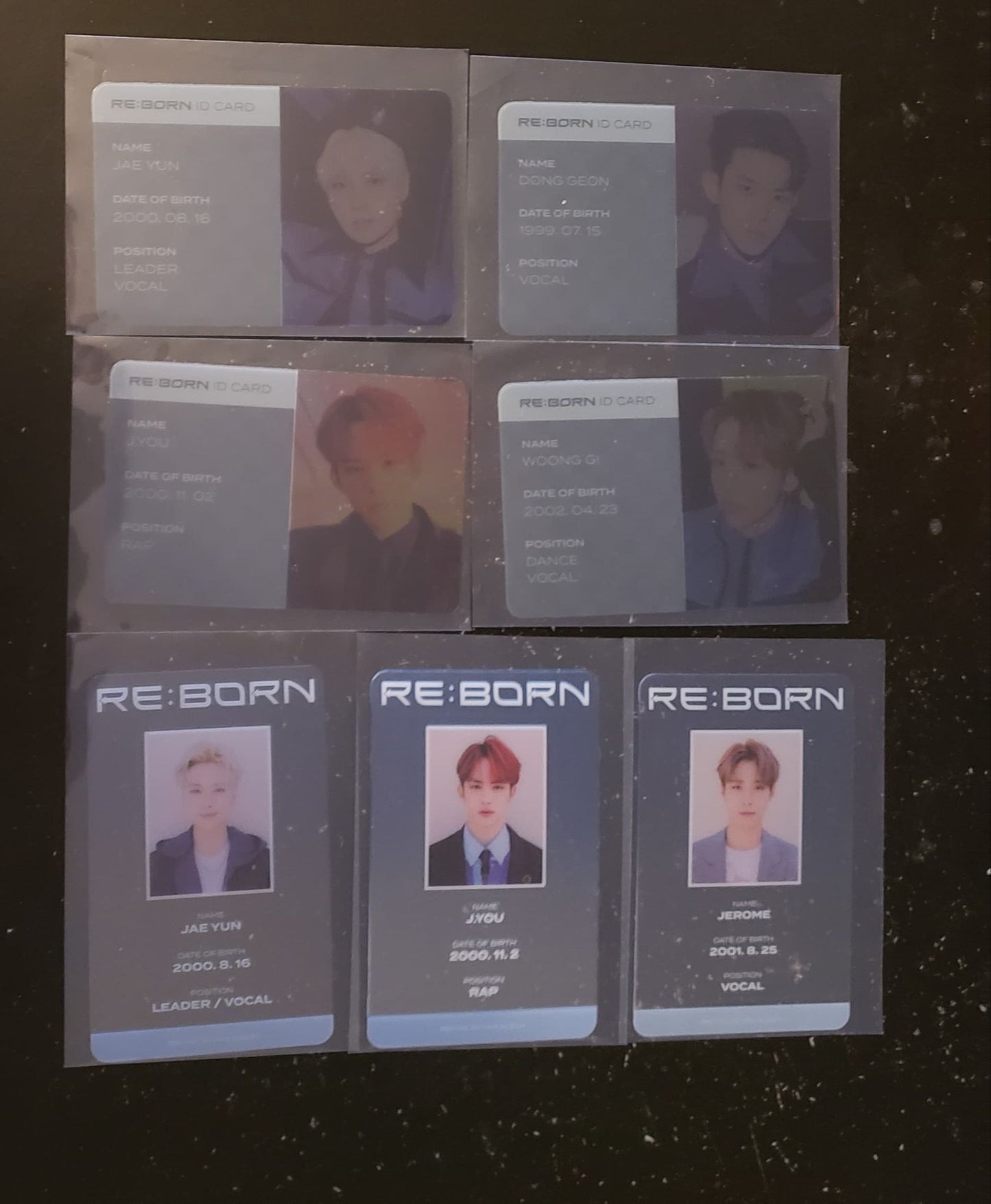 TO1 Re:Born Album Transparent Photocards