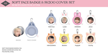 [Pre-Order] Stray Kids "Do It" Online Pop Up MD Soft Face Badge & SKZOO Cover Set