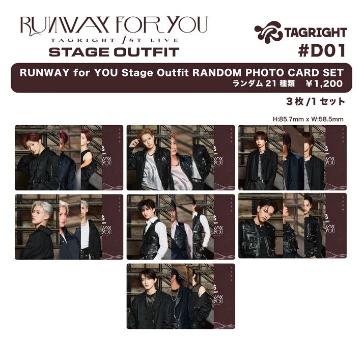 [Pre-Order] TAGRIGHT RUNWAY for YOU Stage Outfit Random Photocard Set