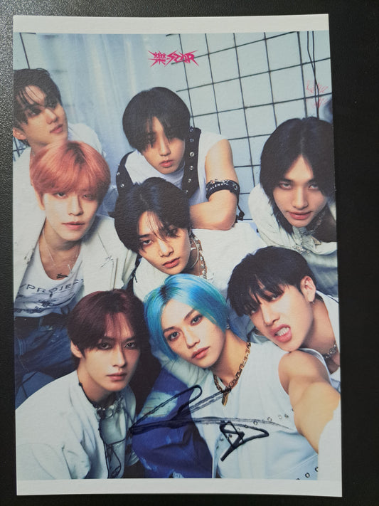 Stray Kids Rock Star Signed Postcard