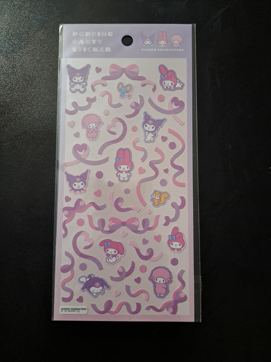 Sanrio Deco Stickers Purple