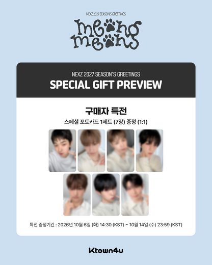 [PRE-ORDER] NEXZ 2027 Korean Season's Greetings "Meong Meong" w/Ktown4u POB Set