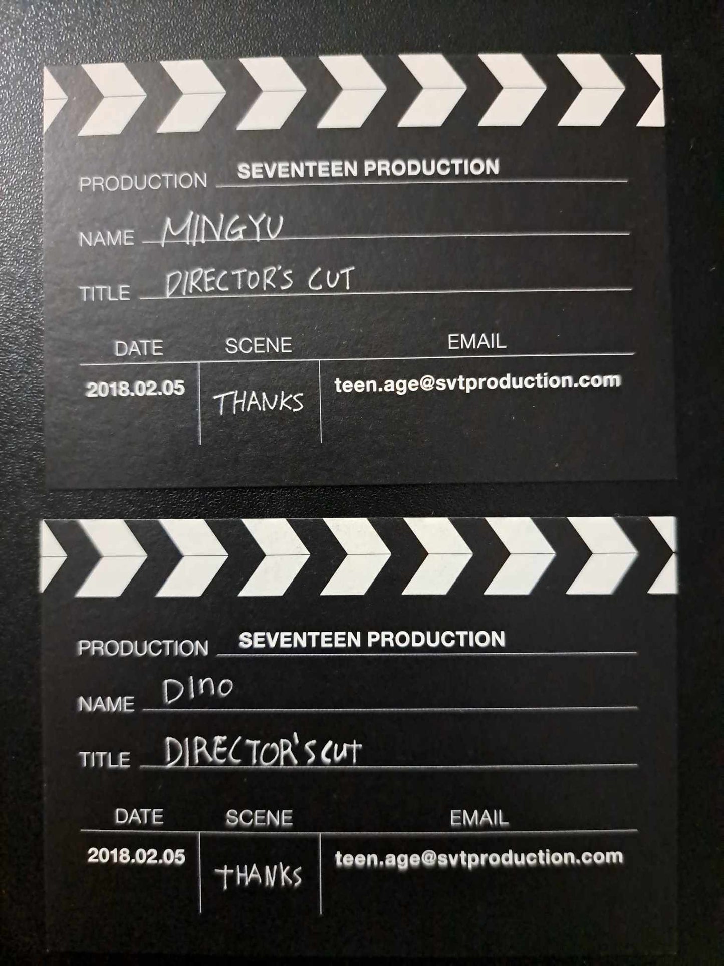 SEVENTEEN Director's Cut Clapboard Photocard