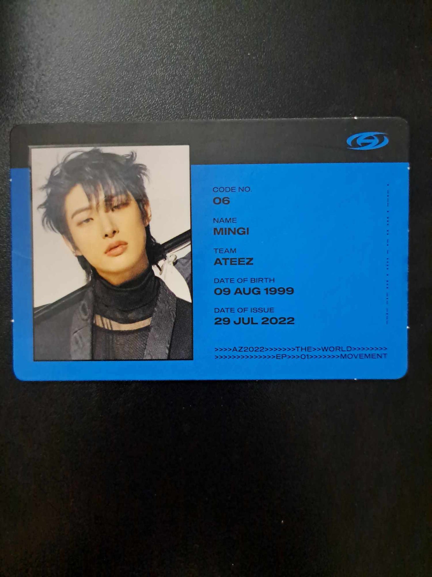 ATEEZ The World Ep1 Movement ID Photocard Mingi