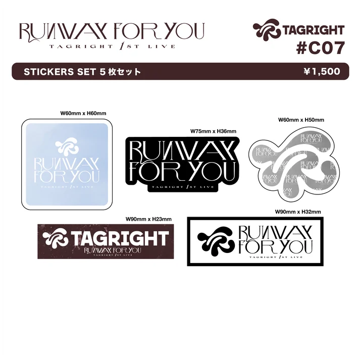 [Pre-Order] TAGRIGHT RUNWAY for YOU Sticker Set 5P