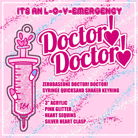 [Pre-Order] Zerobaseone Doctor! Doctor! Syringe Quicksand Shaker Keyring