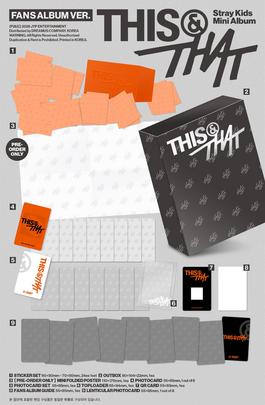 [Pre-Order] Stray Kids This & That Fans Version w/POB