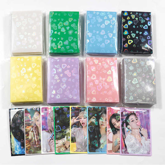 [PreOrder] Premium Heart Hologram Colored Photocard Sleeves Hallyu