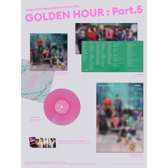 [Proxy] ATEEZ Golden Hour Part 5 Pink Vinyl Version - Walmart Exclusive