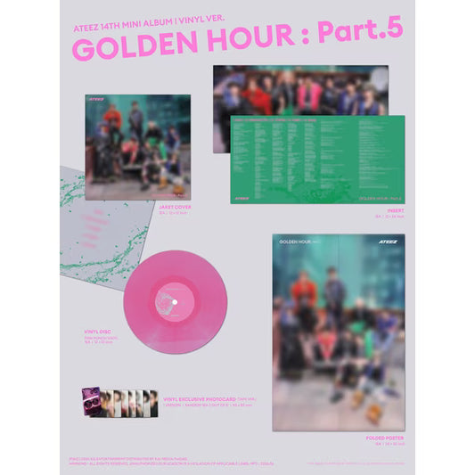 [Proxy] ATEEZ Golden Hour Part 5 Pink Vinyl Version - Walmart Exclusive