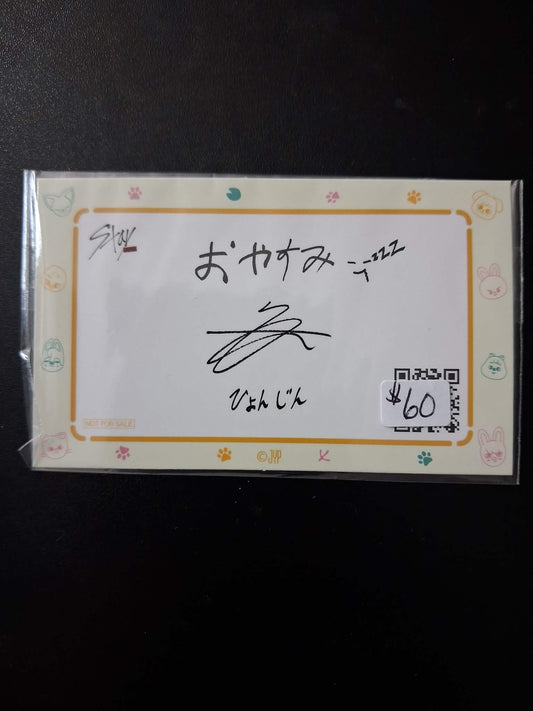 Stray Kids Stay Japan 6th Anniversary MD Signature Photocard Hyunjin