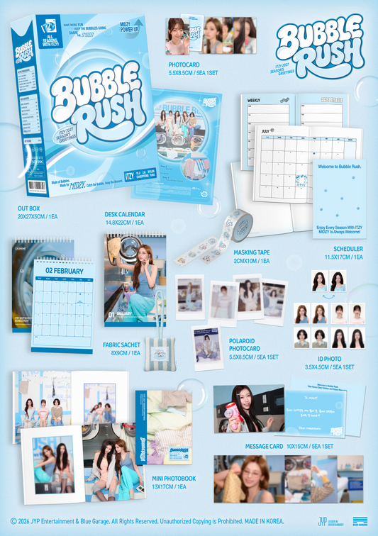[PRE-ORDER] ITZY 2027 Korean Season's Greetings "Bubble Rush" w/Ktown4u POB Set
