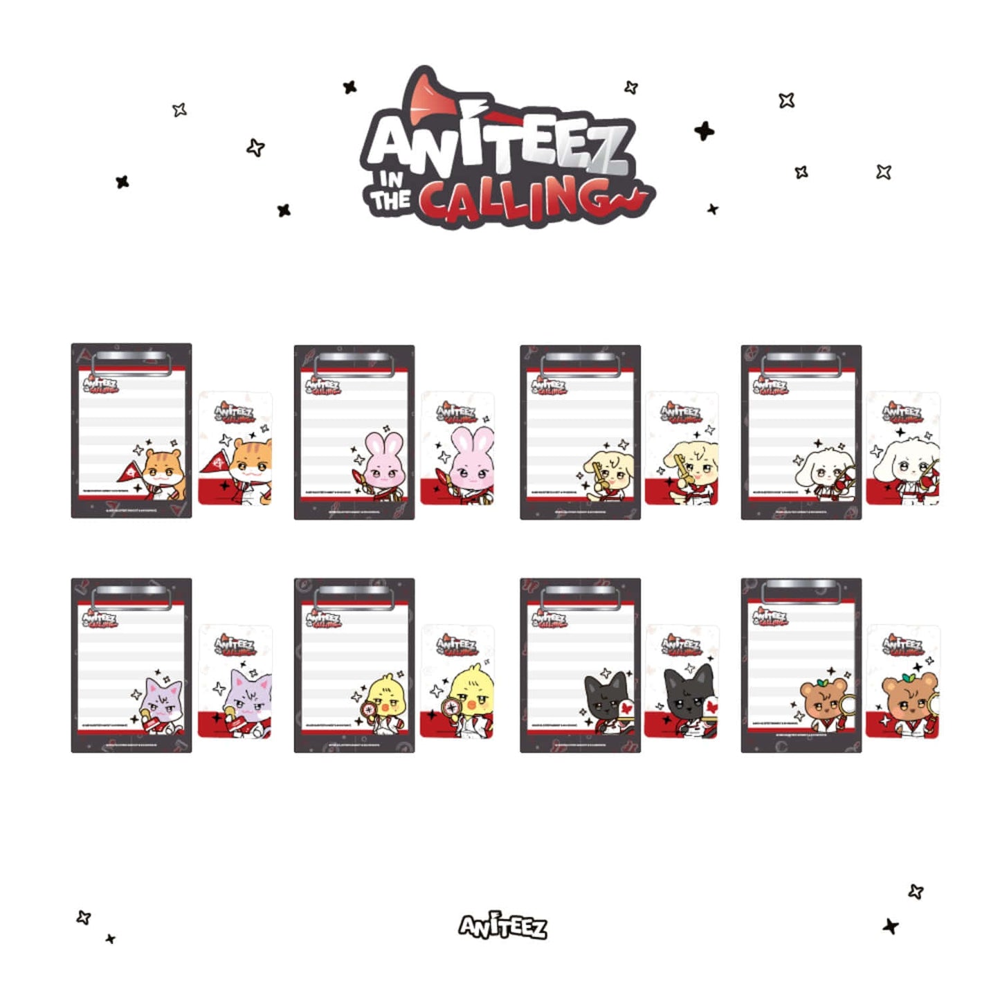[Pre-Order] ATEEZ x ANITEEZ in the Calling MD Mini Clipboard and Memo Pad Set