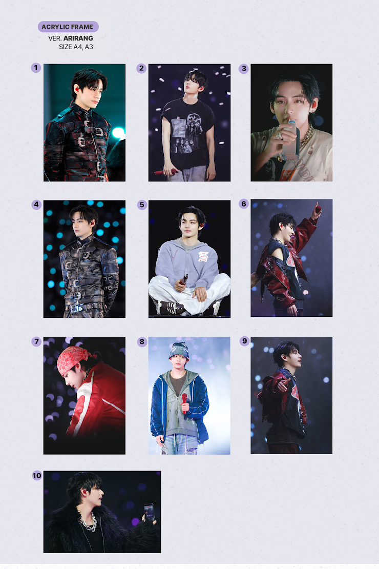 BTS V Arirang Tour Acrylic Frame
