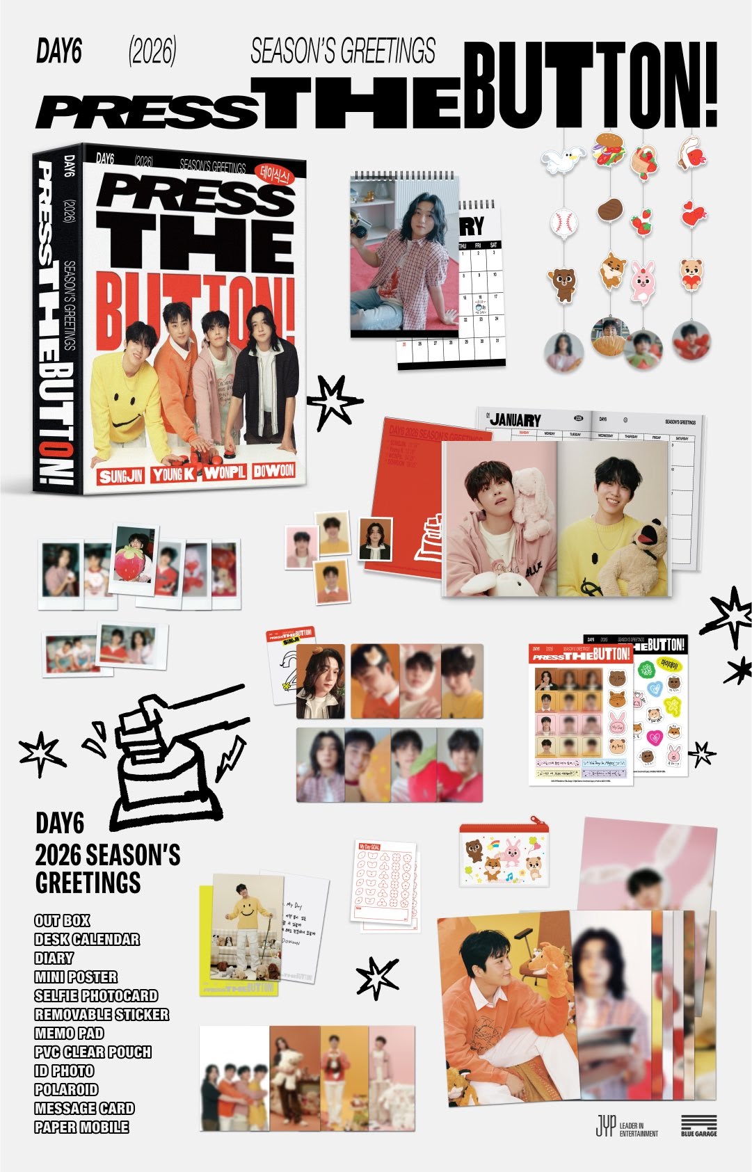 [Pre-Order] DAY6 2026 Korean Season's Greetings "Press the Button!" w/POB