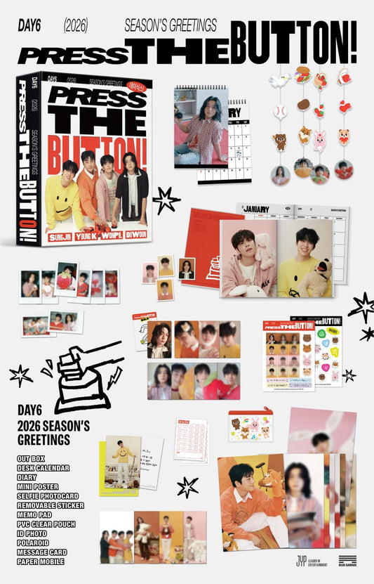 [Pre-Order] DAY6 2026 Korean Season's Greetings "Press the Button!" w/POB