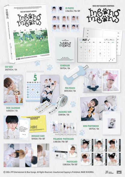 [PRE-ORDER] NEXZ 2027 Korean Season's Greetings "Meong Meong" w/Ktown4u POB Set