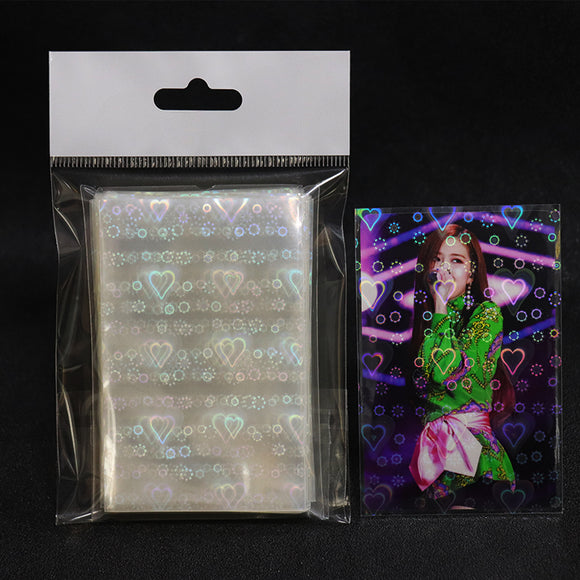 Heart Holographic Photocard Sleeves 50CT